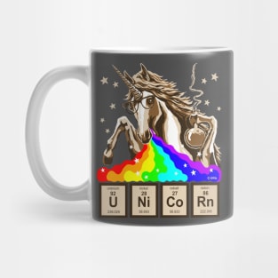 Chemistry unicorn pukes rainbow Mug